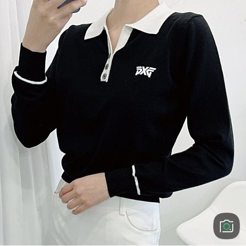 (국내배송) PXG GOLF 배색 카라 니트