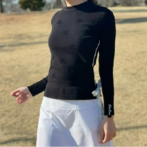 (국내배송) 페어라이* 부클 로고 니트 - 블랙