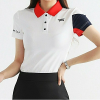 (국내배송) P*G GOLF WOMEN'S 컬러 블럭 숏 슬리브 티셔츠