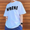 마*니 MARNI 로고 프린팅 티셔츠