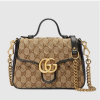 구찌 GG마몬트 미니 탑 핸들 캔버스백