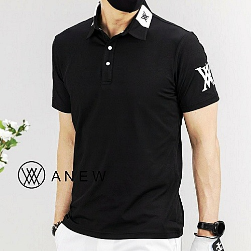(국내배송) 어* ANEW GOLF 넥 라인 실켓 로고 카라 티셔츠