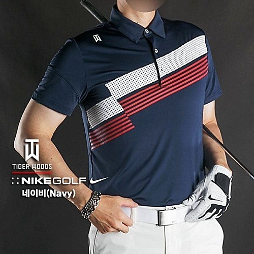 (국내배송) NIKE GOLF 타이거 우즈 collection 우즈 인더 홀 스판 티셔츠