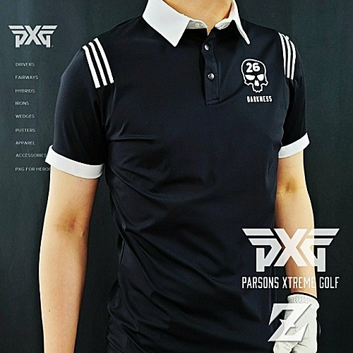 (국내배송) P*G GOLF 컴포트 다크니스 카라 티셔츠