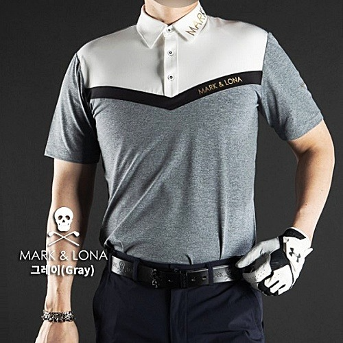 마크앤*나 MARK & LONA 라글란 레터링 포인트 반팔 셔츠