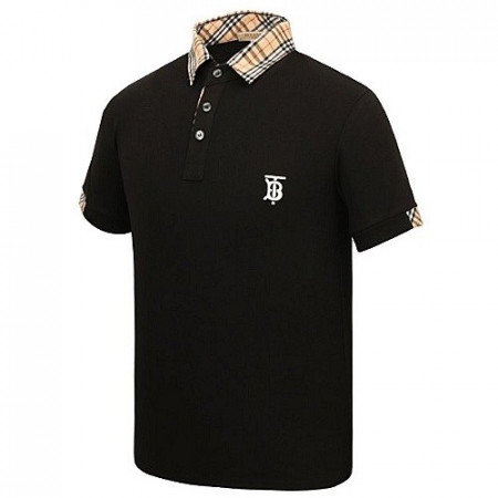 버*리 BURBERRY 엠브로이더리 카라 티셔츠