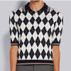 톰브*운 THOM BROWNE 아가일 스트라이프 폴로 니트