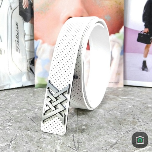 어뉴골프 골프벨트 마이크롭 매쉬 실버 크롬장식 벨트