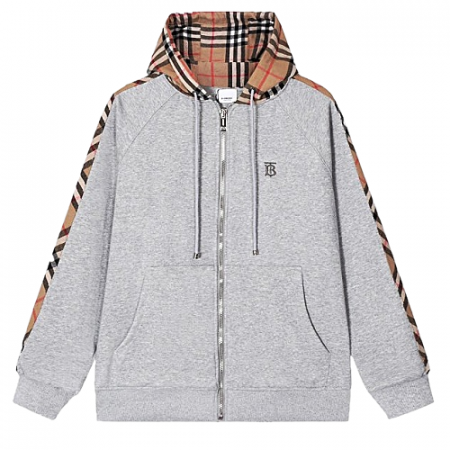 버*리 BURBERRY 체크패널 후디 집업